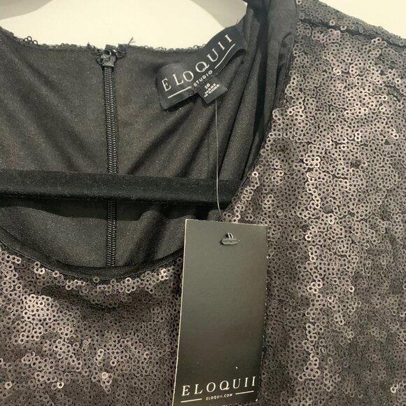 Eloquii Studio Black Short Sleeve Size 16 Dress - Picture 5 of 10